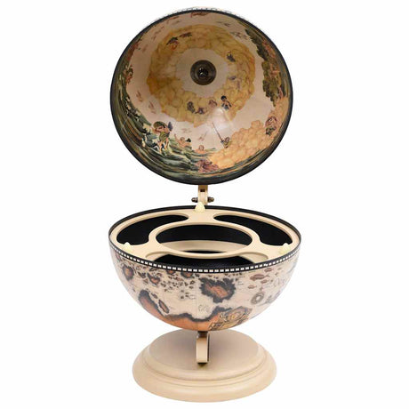 Vidaxl globebar tafelmodel eucalyptushout wit