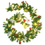 Vidaxl Christmas garland with LED lights 2.7 m PVC Green