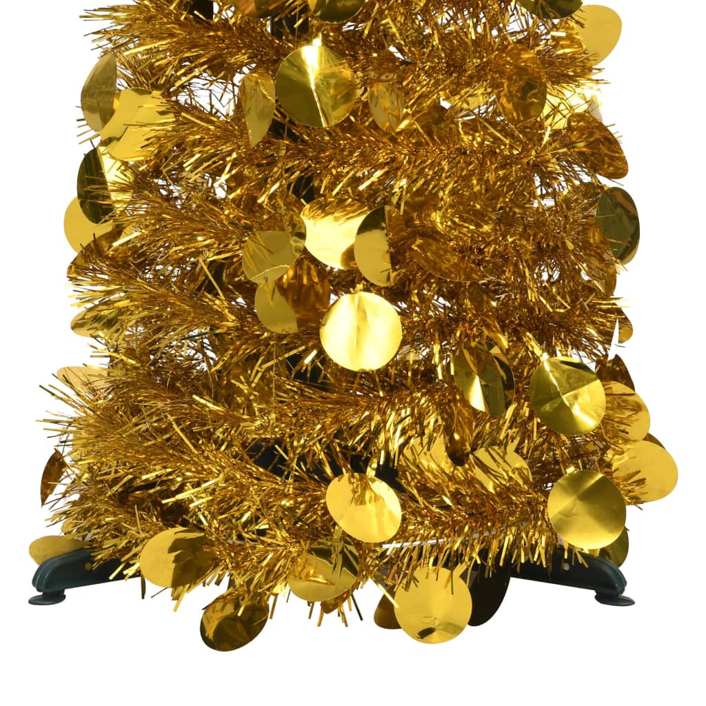 Vidaxl KunstkerstBoom Pop-up 120 cm PET Gold Coloted