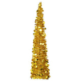 Vidaxl kunstkerstboom pop-up 150 cm pet goudkleurig
