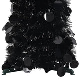 Vidaxl kunstkerstboom pop-up 150 cm pet zwart