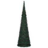 Vidaxl kerstboom with led string lights groen 150 x 150 cm pvc