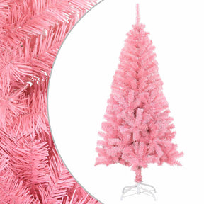 Vidaxl kunstkerstboom met standaard 150 cm pvc roze
