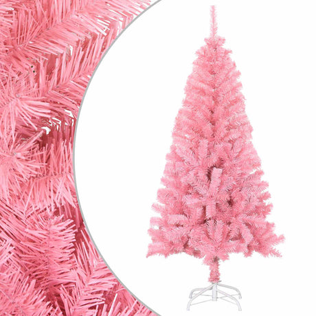 Vidaxl kunstkerstboom met standaard 150 cm pvc roze