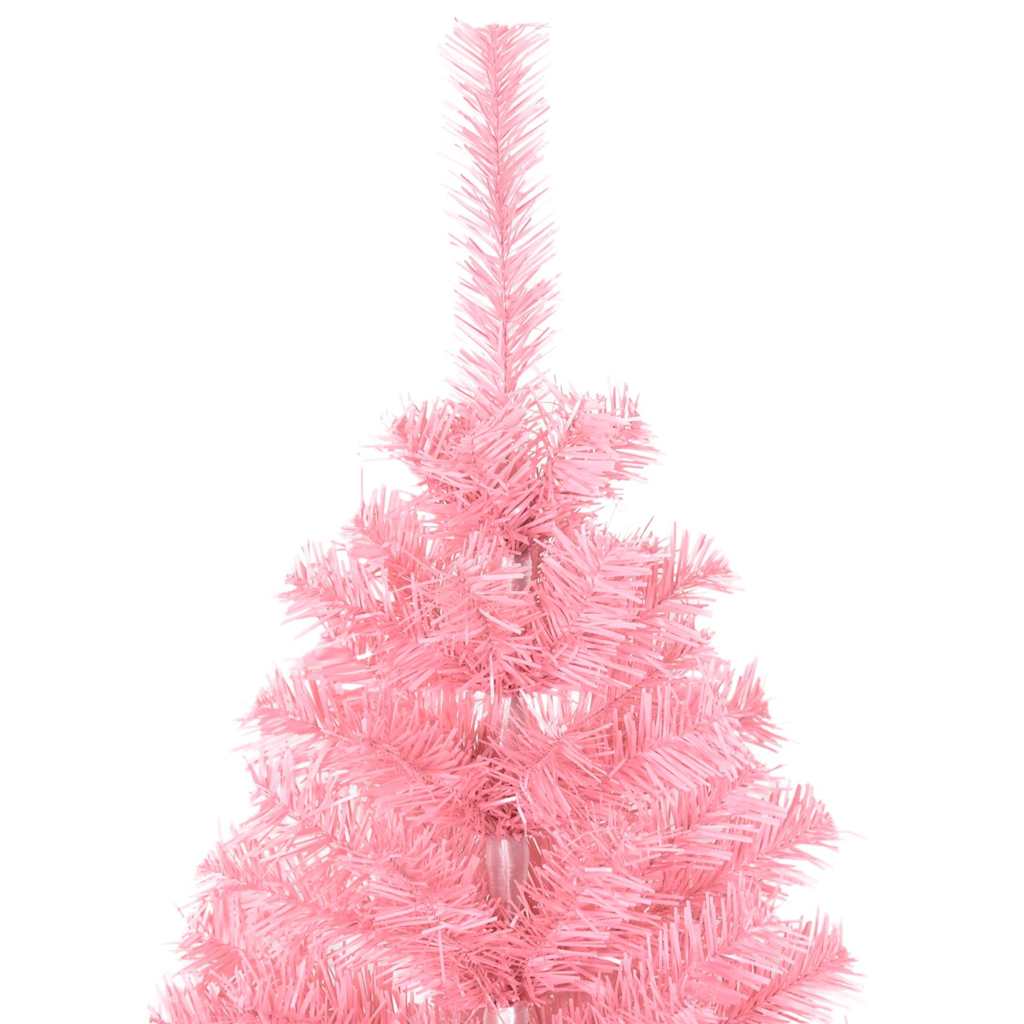 Vidaxl kunstkerstboom met standaard 150 cm pvc roze
