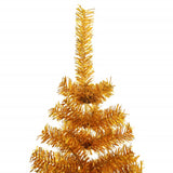 Vidaxl kunstkerstboom met standaard 180 cm pet goudkleurig