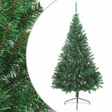 Vidaxl kunstkerstboom met standaard half 180 cm pvc groen