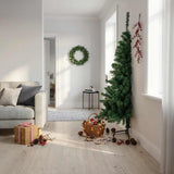 Vidaxl kunstkerstboom met standaard half 180 cm pvc groen