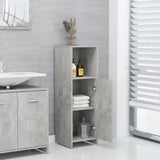 Vidaxl badkamerkast 30x30x95 cm bewerkt hout betongrijs