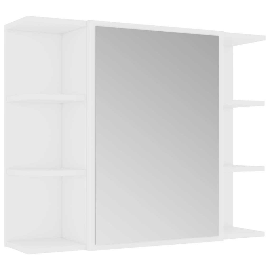Vidaxl badkamerspiegelkast 80x20,5x64 cm bewerkt hout wit