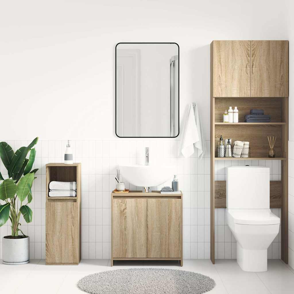 Vidaxl badkamerkast 60x33x60 cm bewerkt hout sonoma eikenkleurig