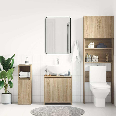 Vidaxl badkamerkast 60x33x60 cm bewerkt hout sonoma eikenkleurig