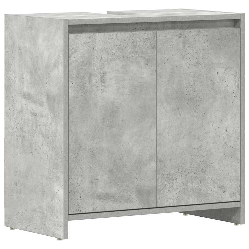 Vidaxl badkamerkast 60x33x61 cm bewerkt hout betongrijs