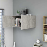 Vidaxl hangkast 80x39x40 cm bewerkt hout betongrijs