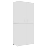 Vidaxl Shoe Cabinet 80x39x178 cm forarbejdet træhvide