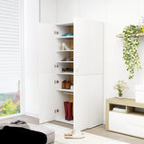 VidaXL Shoe cabinet 80x39x178 cm Processed Wood White