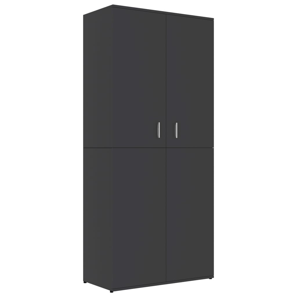 Vidaxl Cabinet da scarpe 80x39x178 cm grigio in legno elaborato