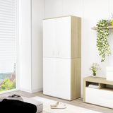 Vidaxl Shoe Cabinet 80x39x178 cm Property Wood White og Sonoma Oak Color