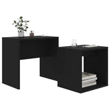 Vidaxl salontafelset 48x30x45 cm bewerkt hout zwart