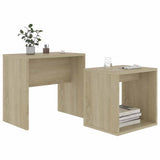 Vidaxl salontafelset 48x30x45 cm bewerkt hout sonoma eikenkleurig