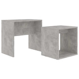 Vidaxl salontafelset 48x30x45 cm bewerkt hout betongrijs