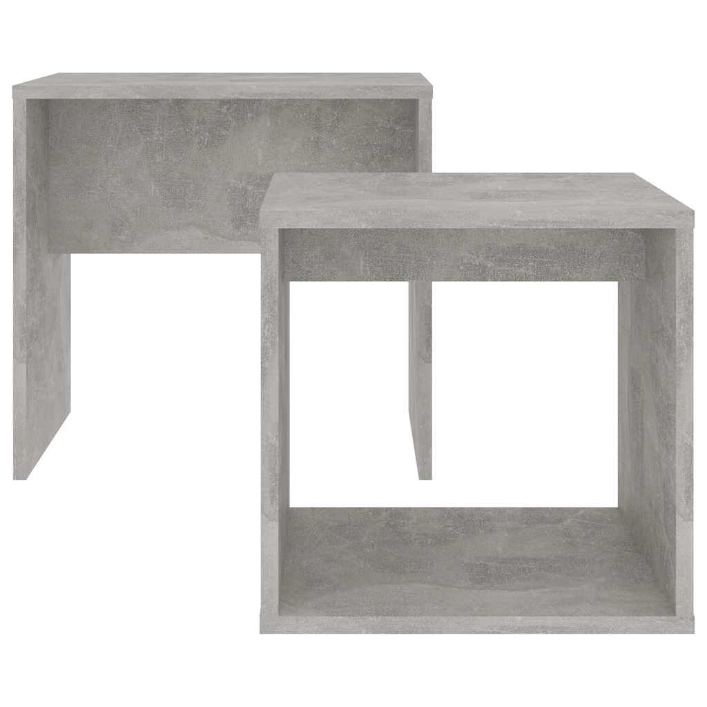 Vidaxl salontafelset 48x30x45 cm bewerkt hout betongrijs