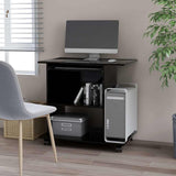 Vidaxl computerbureau 80x50x75 cm bewerkt hout zwart
