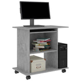Vidaxl computerbureau 80x50x75 cm bewerkt hout betongrijs