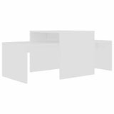 Vidaxl salontafelset 100x48x40 cm bewerkt hout wit
