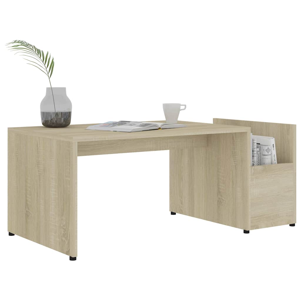 Vidaxl salontafel 90x45x35 cm bewerkt hout sonoma eikenkleurig