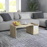 Vidaxl salontafel 90x45x35 cm bewerkt hout sonoma eikenkleurig
