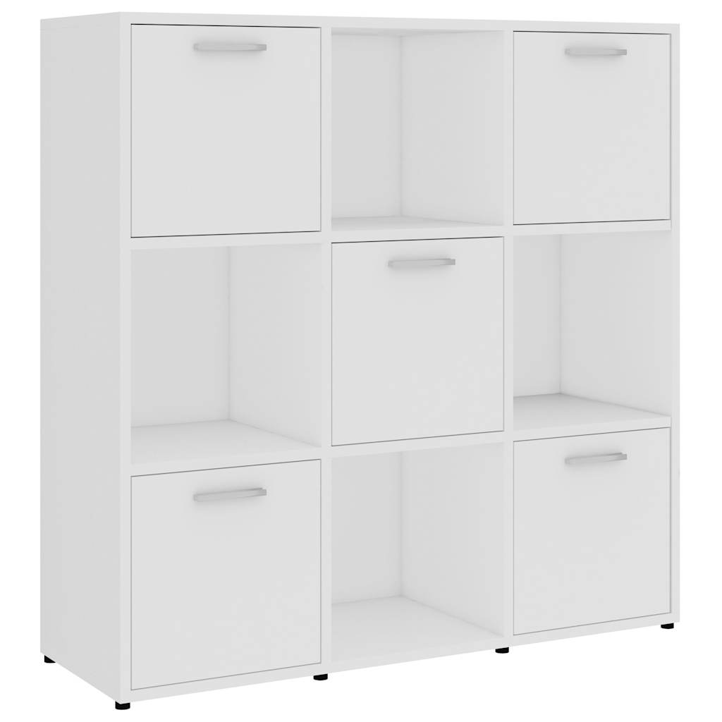 Vidaxl boekenkast 90x30x90 cm bewerkt hout wit