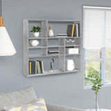 Vidaxl wandschap 90x16x78 cm bewerkt hout betongrijs