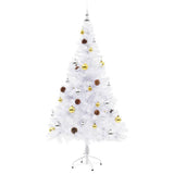 Vidaxl kunstkerstboom met verlichting en kerstballen 150 cm wit