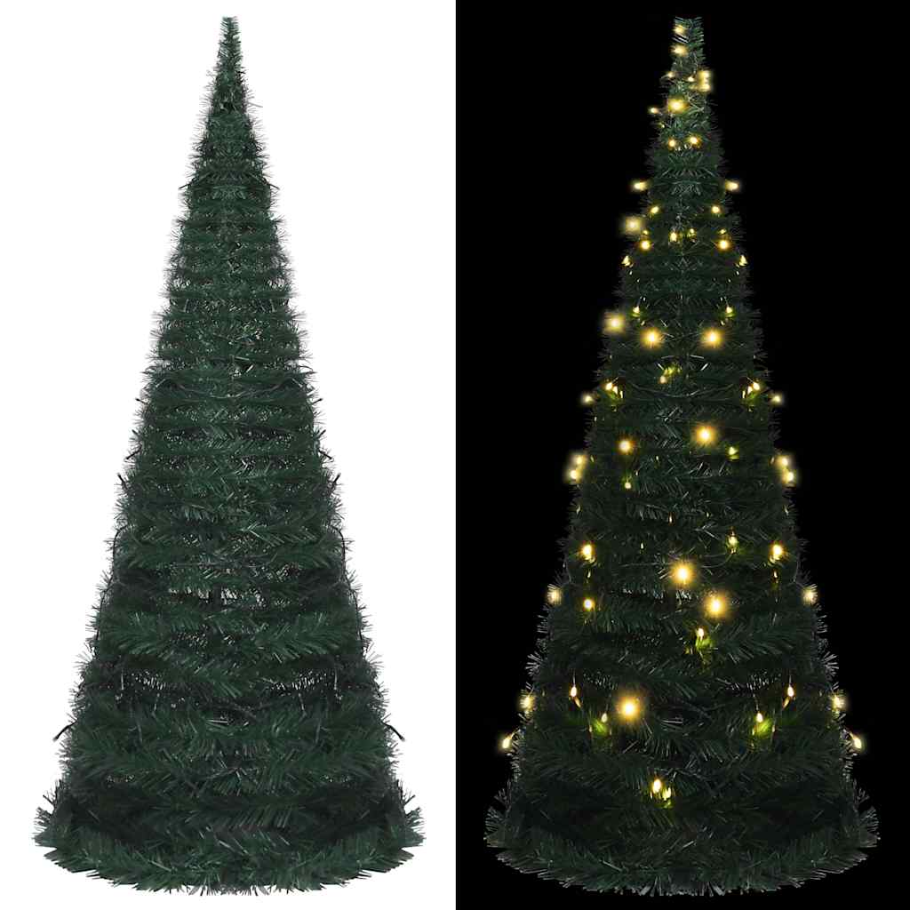 Vidaxl kunstkerstboom met verlichting pop-up 150 cm groen