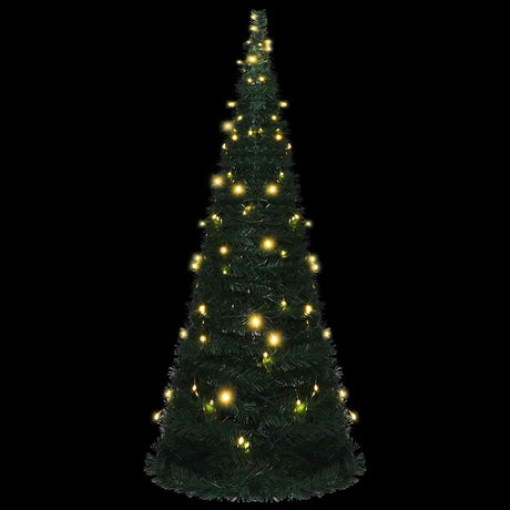 Vidaxl kunstkerstboom met verlichting pop-up 210 cm groen