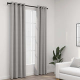 Vidaxl rideaux en lin Look accablant les yeux 2 ST 140x245 cm Gray