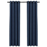 Vidaxl rideaux lin looks accablants 2 st 140x225 cm bleu