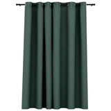 Vidaxl gordijn linnen-look verduisterend met ogen 290x245 cm groen