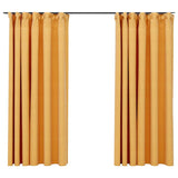 Cortinas de Vidaxl Lino Look Belegios de apagón 2 ST 140X175 CM Amarillo