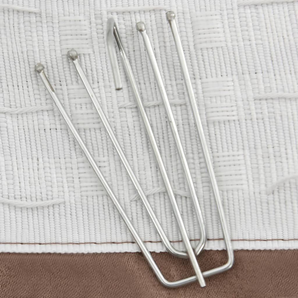 Vidaxl Gardinen Linen kucken Verdammend Hooks 2 St. 140x175 cm Taupe