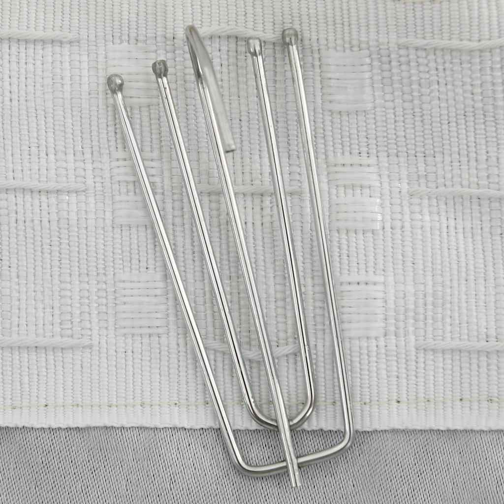 VidaXL curtains linen-look blackout hooks 2 st 140x175 cm beige