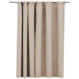 Vidaxl gordijn linnen-look verduisterend met haken 290x245 cm beige