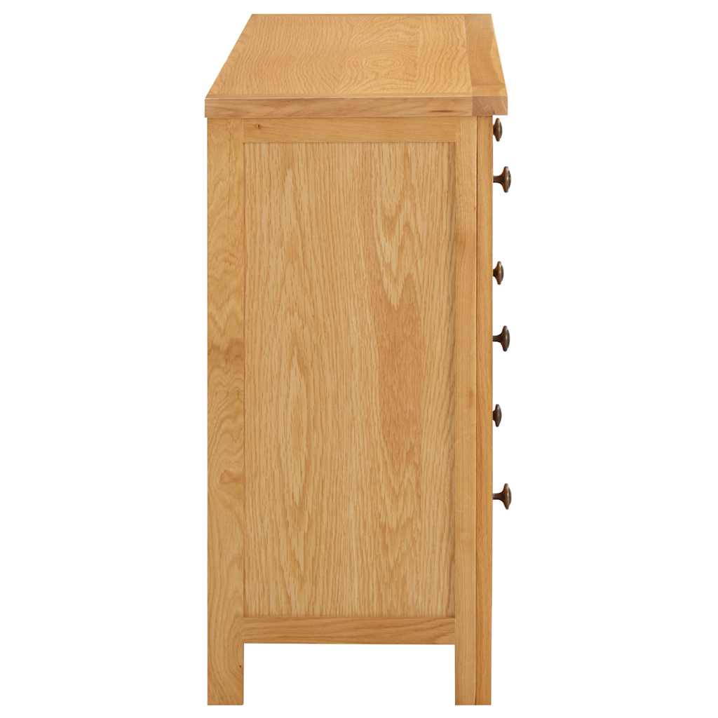 Vidaxl ladekast 105x33,5x73 cm massief eikenhout