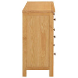 Vidaxl ladekast 105x33,5x73 cm massief eikenhout