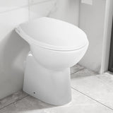 Vidaxl toilet verhoogd 7 cm soft-close randloos keramiek wit