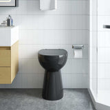Vidaxl randloos toilet 7 cm extra hoogte soft-close keramiek zwart