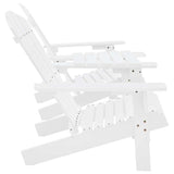 Vidaxl tuinstoelen adirondack met tafeltje massief vurenhout wit