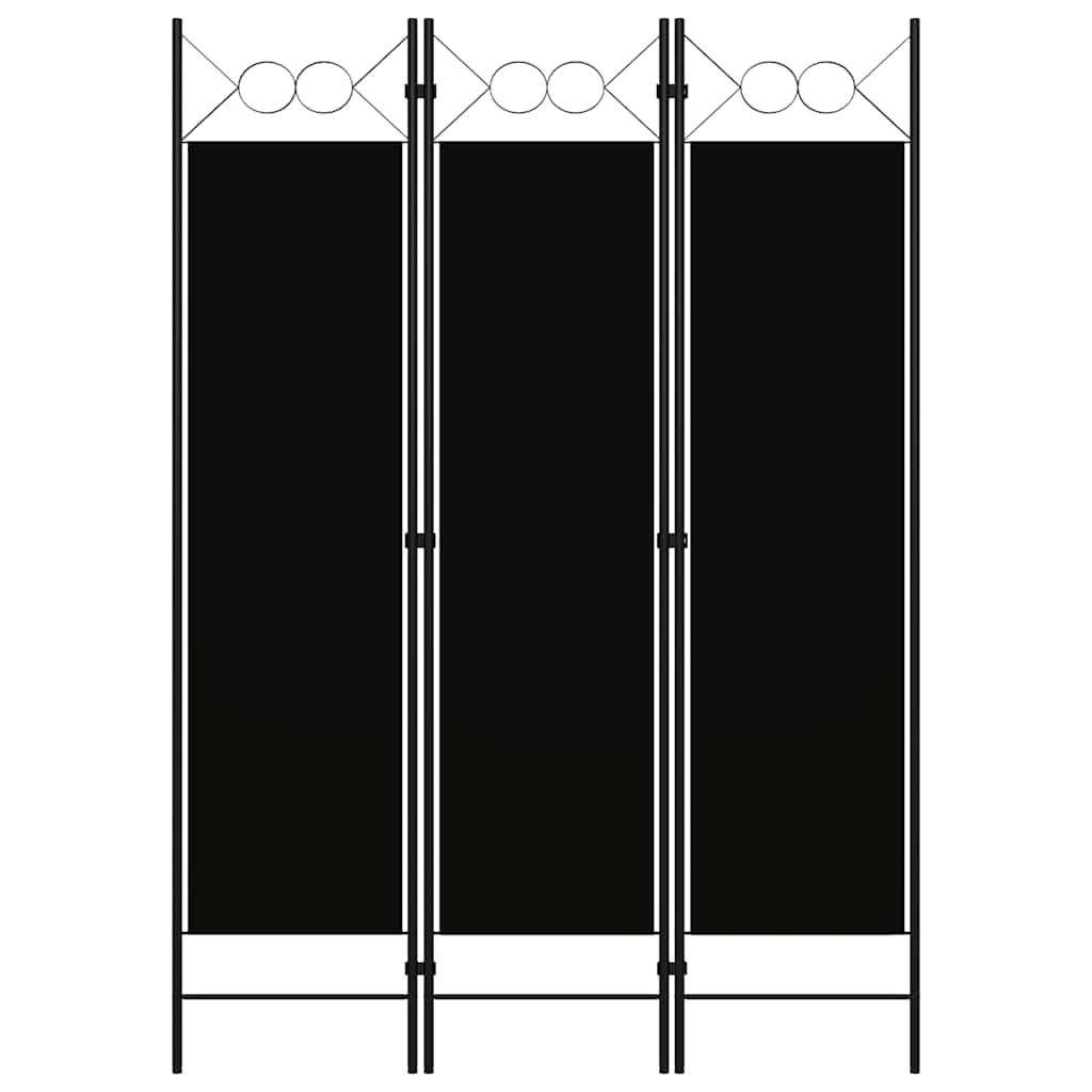 Vidaxl kamerscherm met 3 panelen 120x180 cm zwart