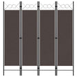 Vidaxl kamerscherm met 4 panelen 160x180 cm bruin